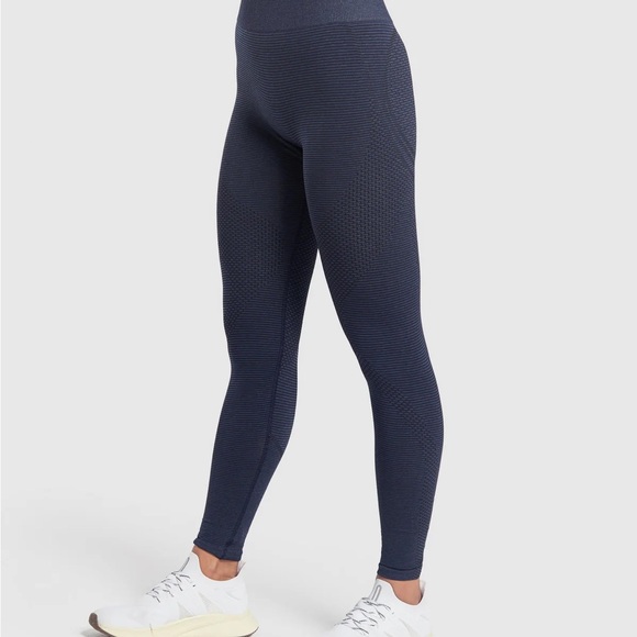 Navy High-Waisted Leggings - Picture 1 of 7